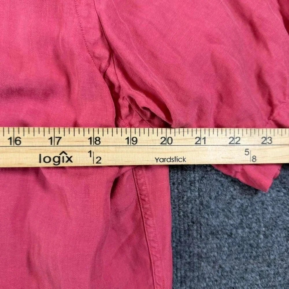 Polo Ralph Lauren Pink Linen/Silk Blend Short Sleeve Button Up Size M